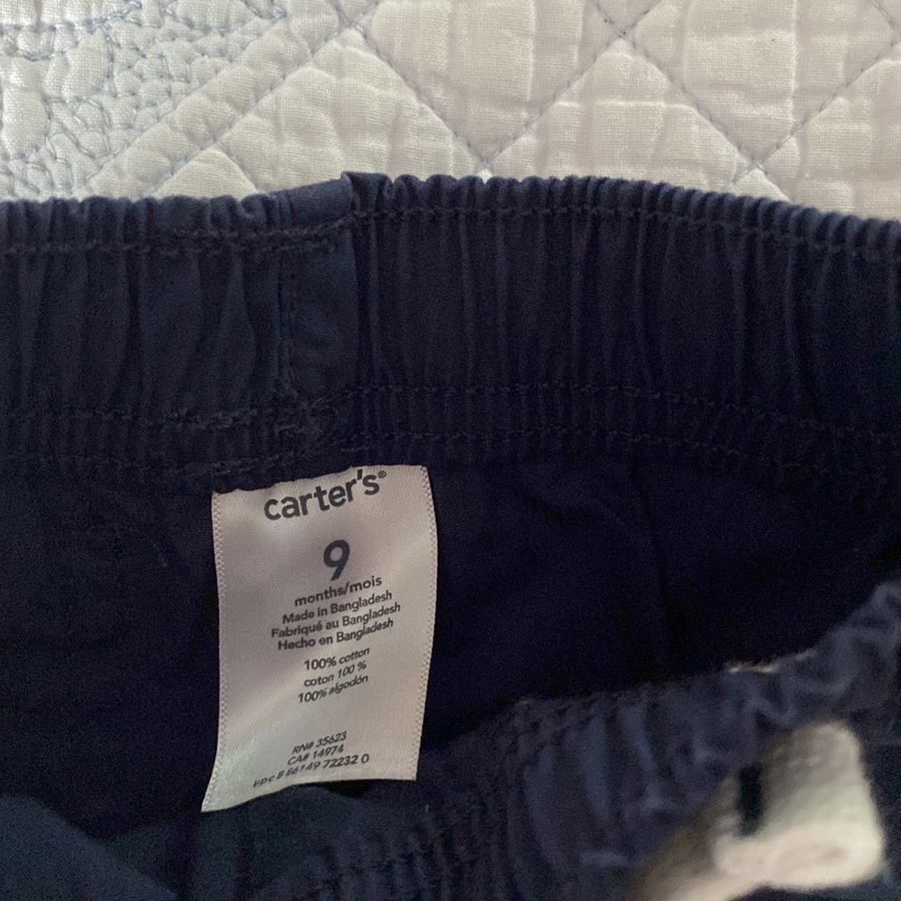 Carter’s solid navy shorts - Picture 2 of 3